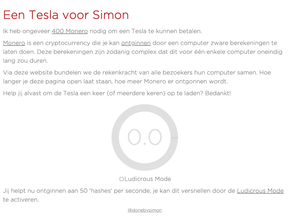 Screenshot of the webpage eenteslavoorsimon.be